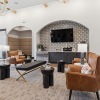 lounge area with modern decor and ample seating