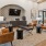 a living room with a fireplace