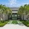 a building with palm trees